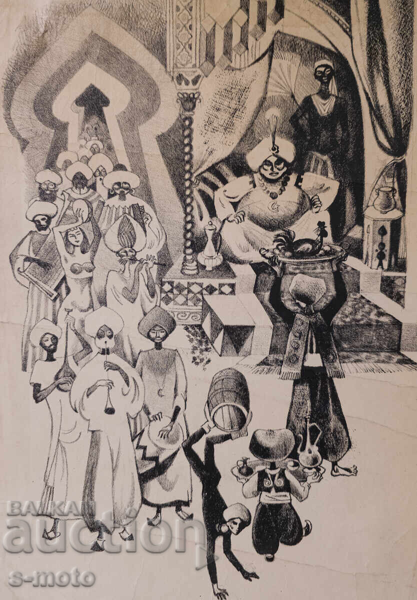 Παλιά γραφικά, λιθογραφία, εικονογράφηση, γυμνό σώμα