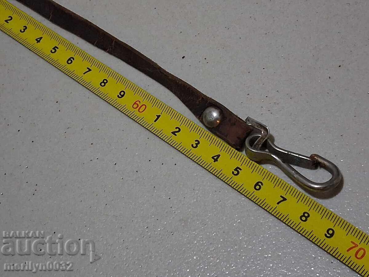 Аукцион Кожена ремъчка с карабина за колан МНО револвер, пистолет