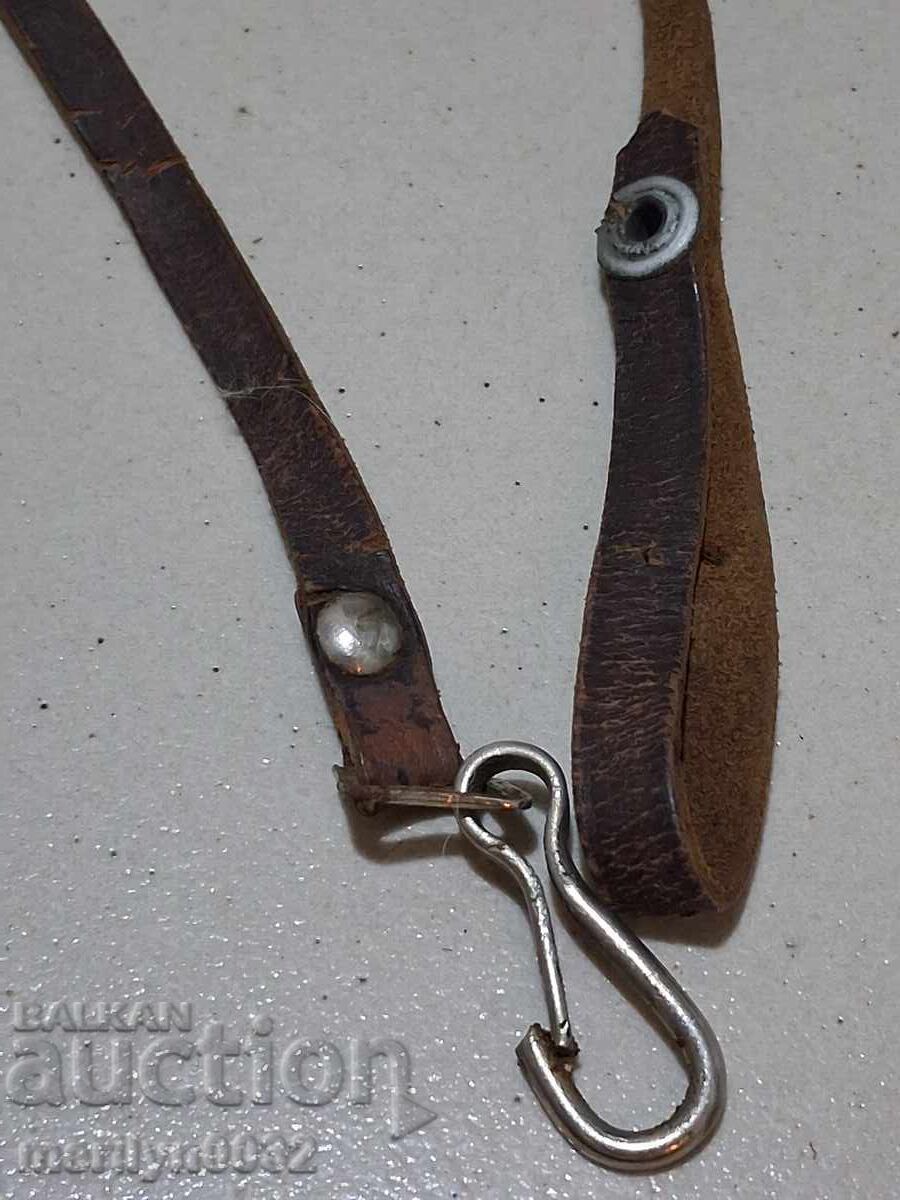 Кожена ремъчка с карабина за колан МНО револвер, пистолет - 5