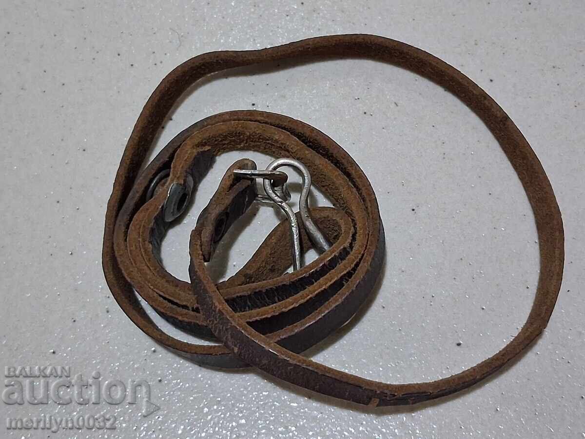 Кожена ремъчка с карабина за колан МНО револвер, пистолет - 6