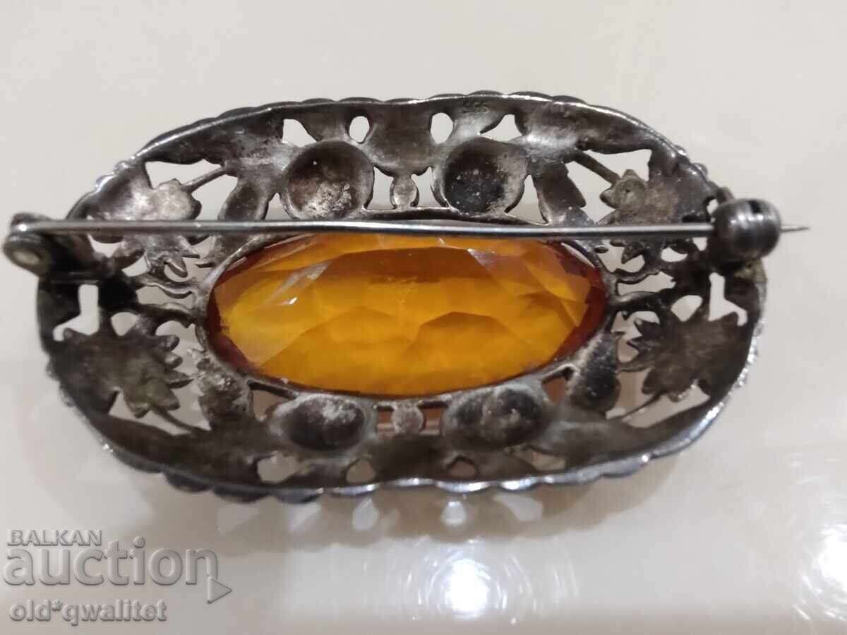 Auction Very old silver BROOCH, Silver, stone Auction Very old silver BROOCH, Silver, stone