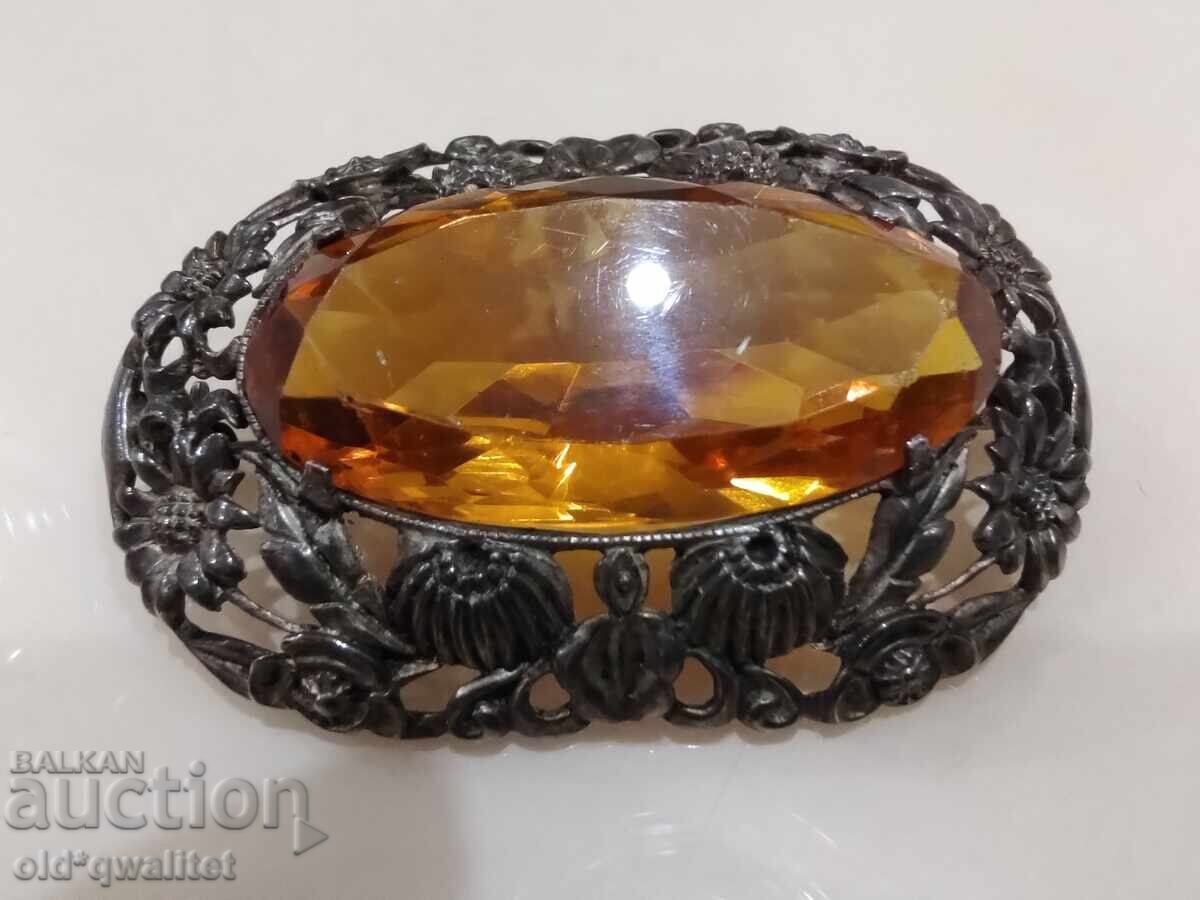 Very old silver BROOCH, Silver, stone - 7 Very old silver BROOCH, Silver, stone - 7