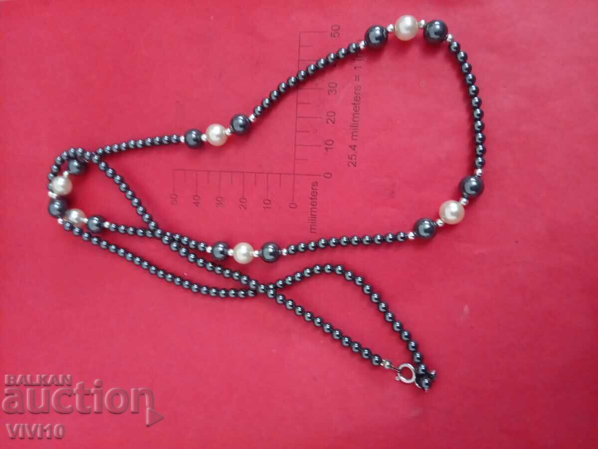 Antique necklace with hematite and pearls with price 30.00 BGN | € 15.34