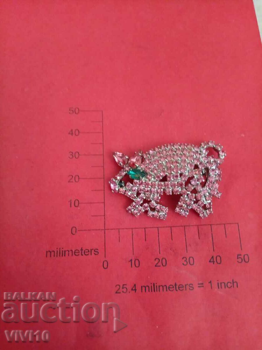 Αντίκα καρφίτσα με πέτρες