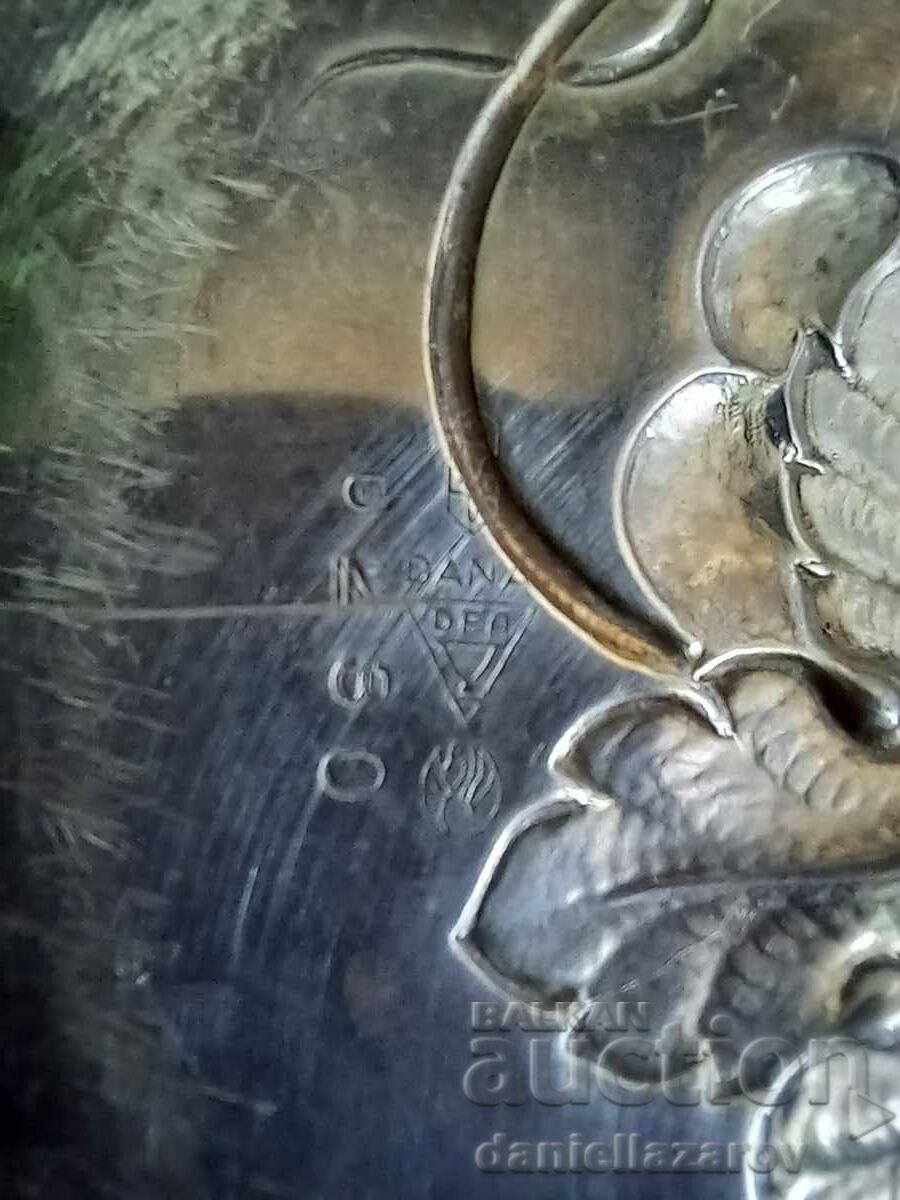 Delivery of Old Thick SILVER PLATED Plate, Marked!