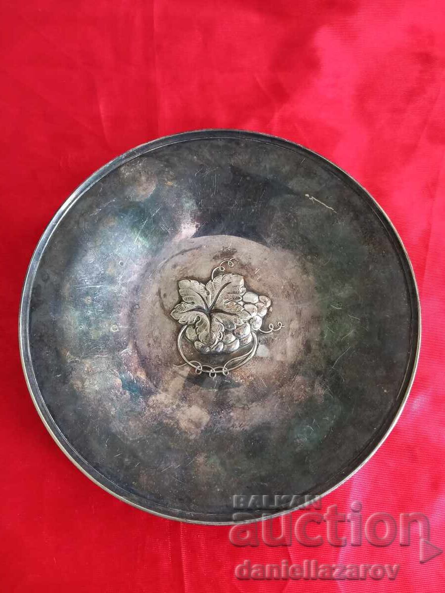 Old Thick SILVER PLATED Plate, Marked!