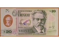 20 PESOS 2020, URUGUAY, UNC - Polymer