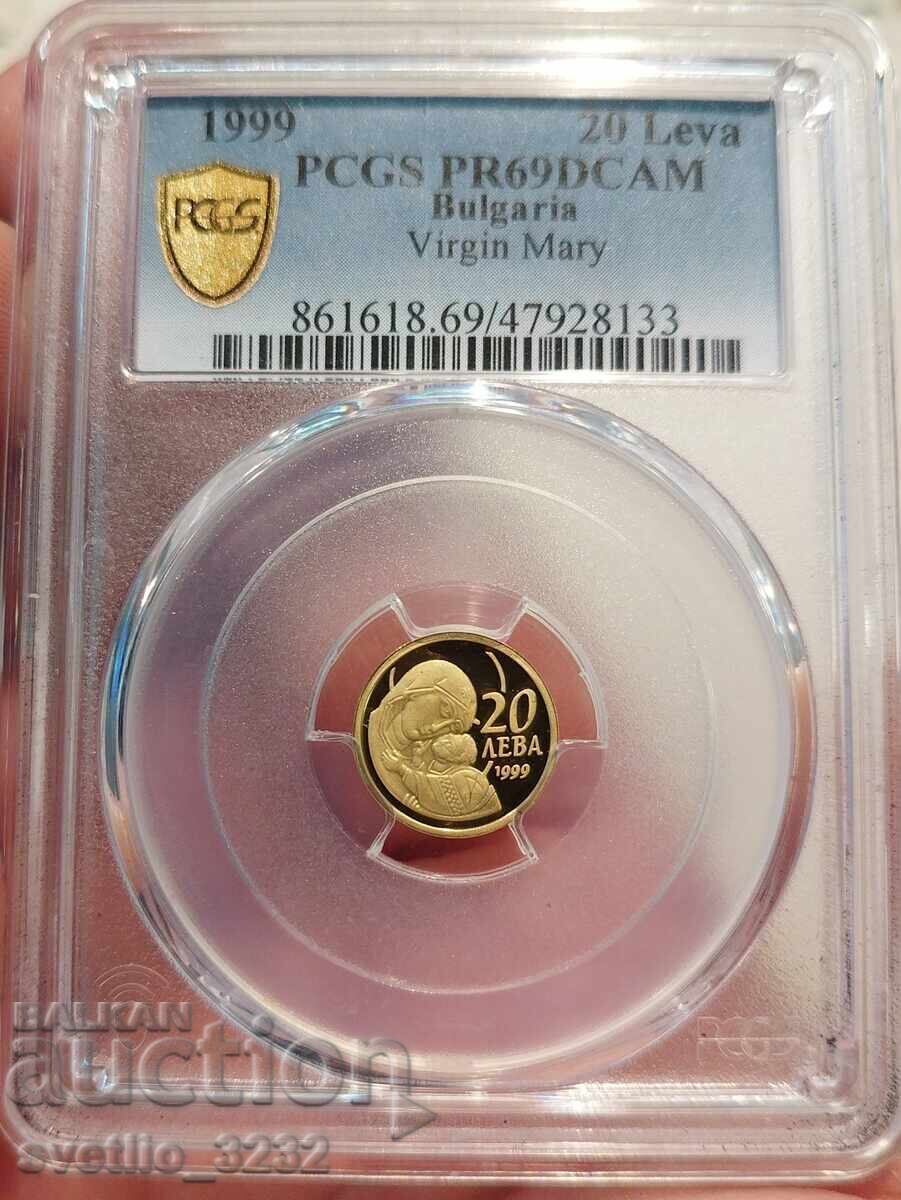 20 лева 1999 Богородица PR 69 DCAM PCGS