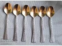 Silver Spoons USSR SILVER 916 GOLD PLATED 6, PIECES PERFECT!