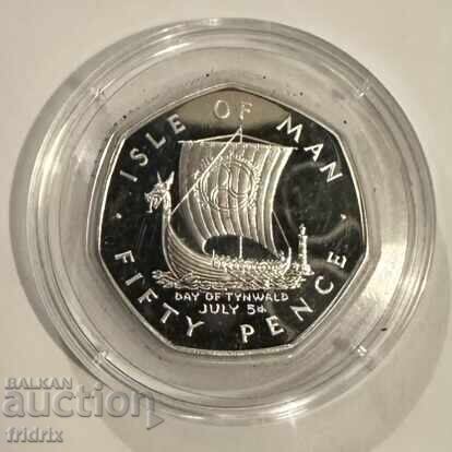 Νήσος Μαν 50 πένες ασήμι / Isle of Man 50 penny 1979 proof