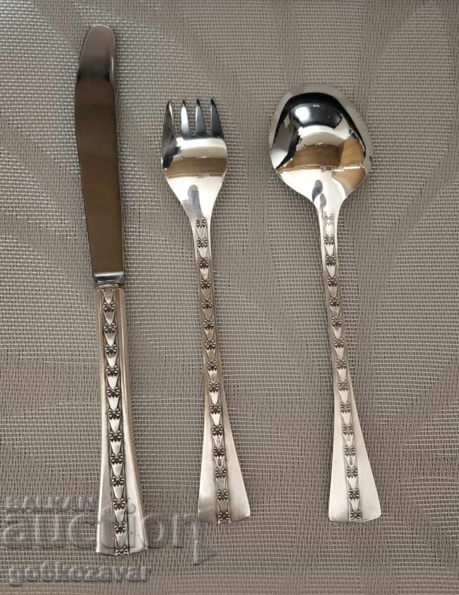 Licitație Set de argint pentru masă URSS ARGINT 916, PERFECTE!