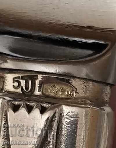 Set de argint pentru masă URSS ARGINT 916, PERFECTE! - 6