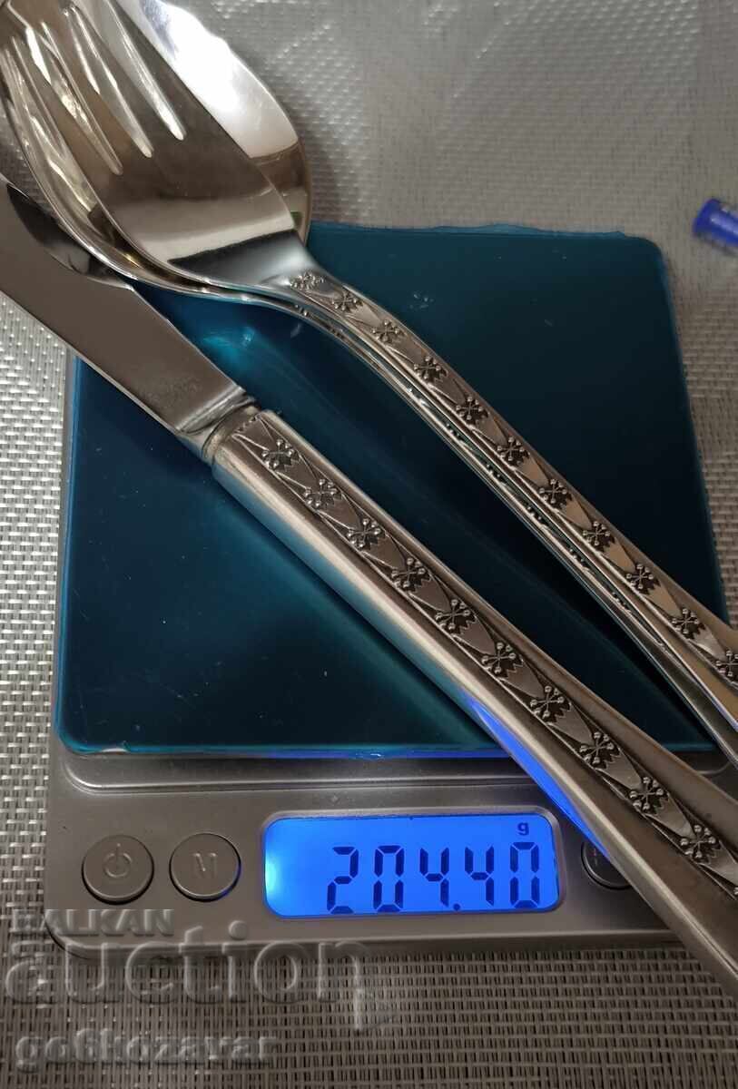 Set de argint pentru masă URSS ARGINT 916, PERFECTE! - 7