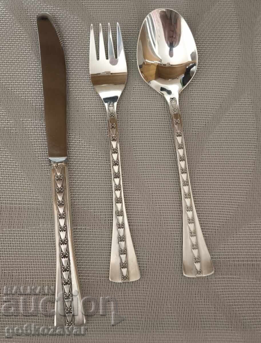 Set de argint pentru masă URSS ARGINT 916, PERFECTE!