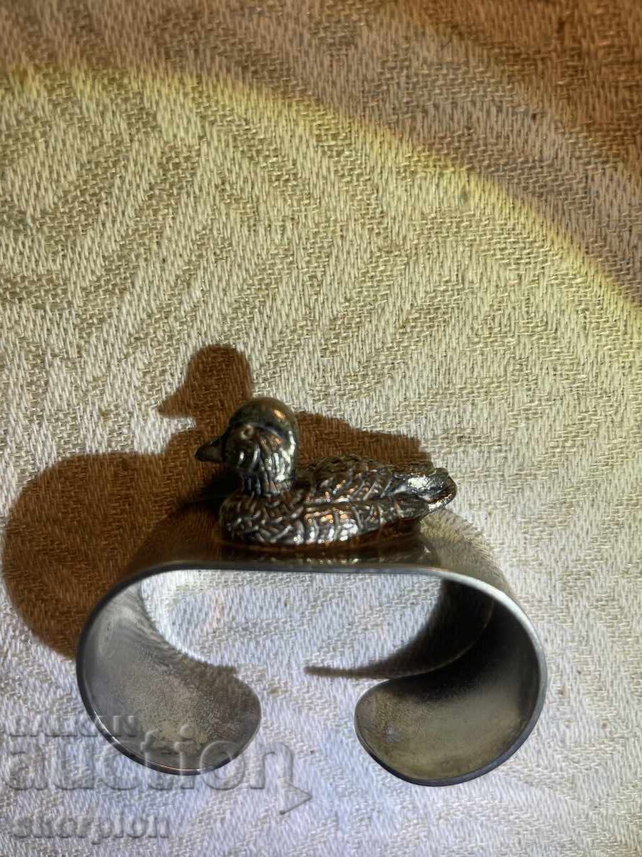 Livrarea SET DE 2 INELE DE ȘERVEȚEL ARGINTATE