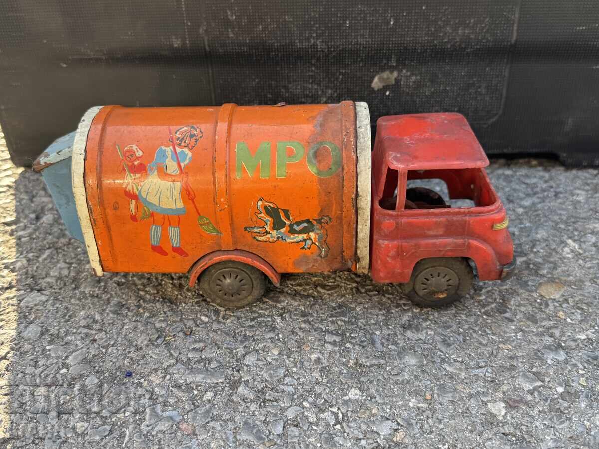 Old metal toy model garbage truck with price 15.00 BGN | € 7.67