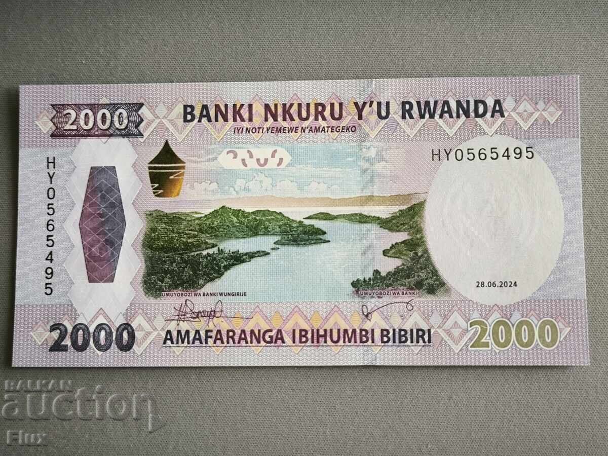 Τραπεζογραμμάτιο - Ρουάντα - 2000 φράγκα UNC | 2024 με τιμή 15.00 BGN | € 7.67