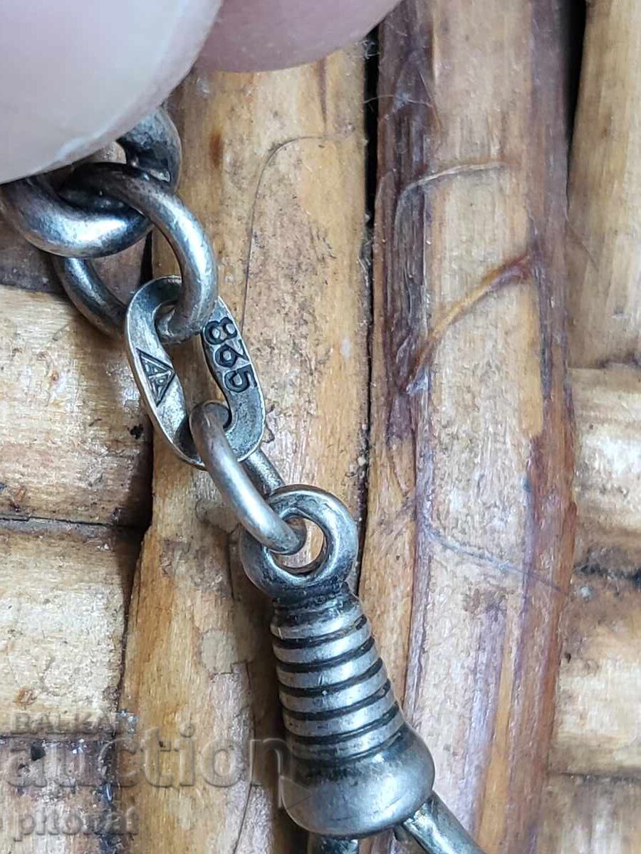 Ασημένιο ρολόι τσέπης με ασημένια αλυσίδα - 7