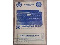Program de fotbal - Odense - Lokomotiv Sofia 1978