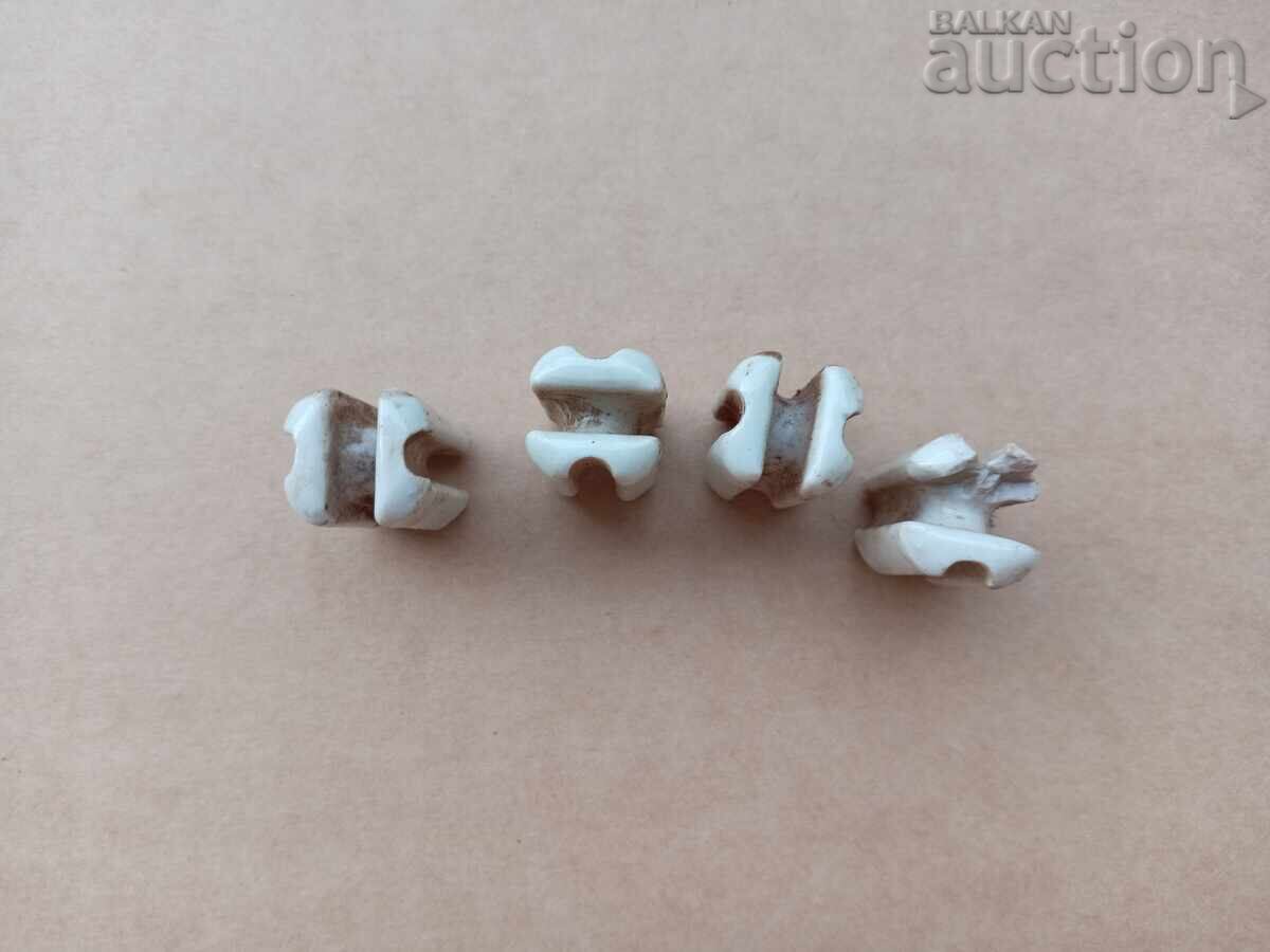 Παράδοση Πορσελάνινα μονωτήρια κεραίας παλαιού ραδιοφώνου δεκαετίας '30