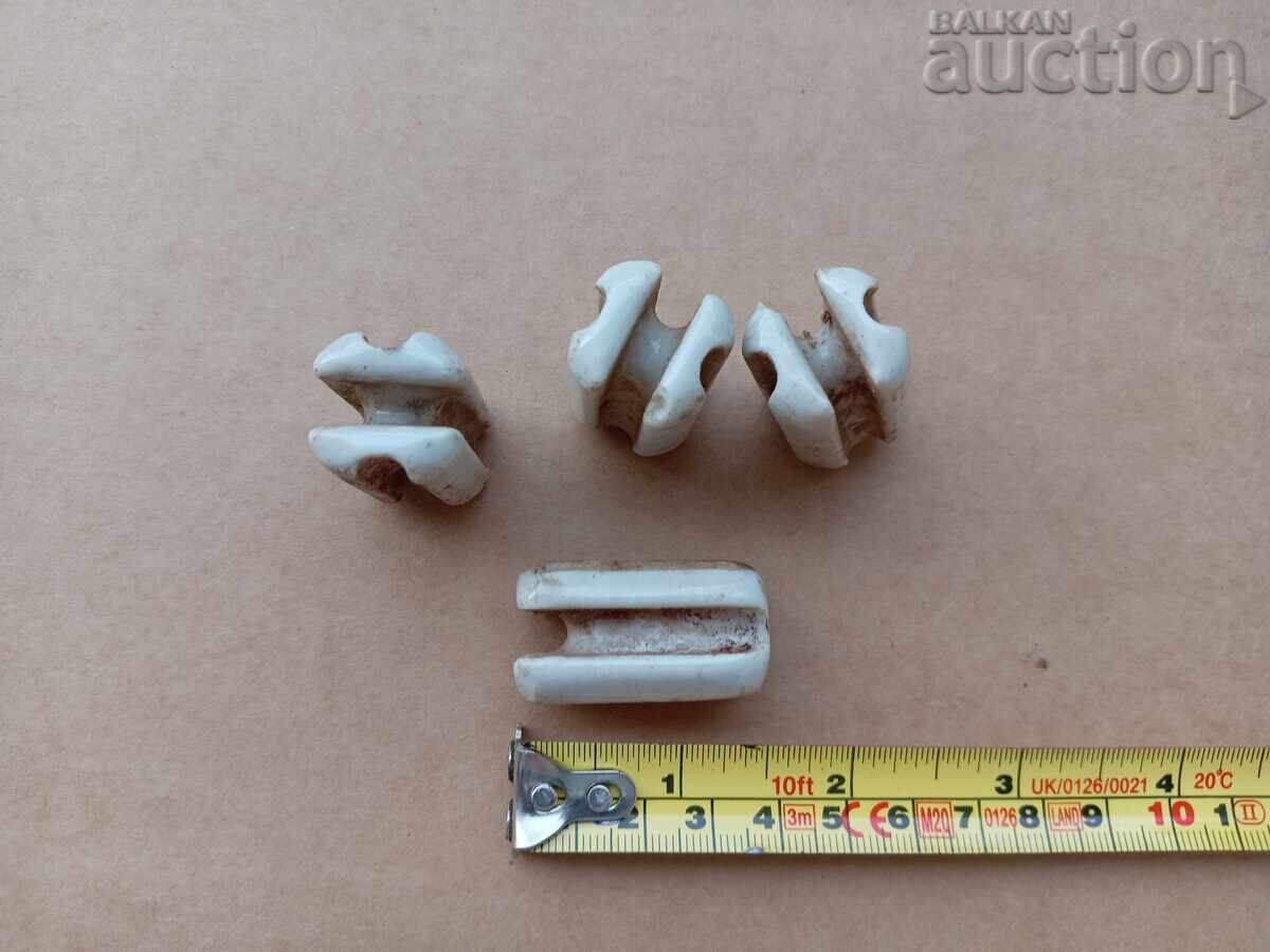 Πορσελάνινα μονωτήρια κεραίας παλαιού ραδιοφώνου δεκαετίας '30 - 5