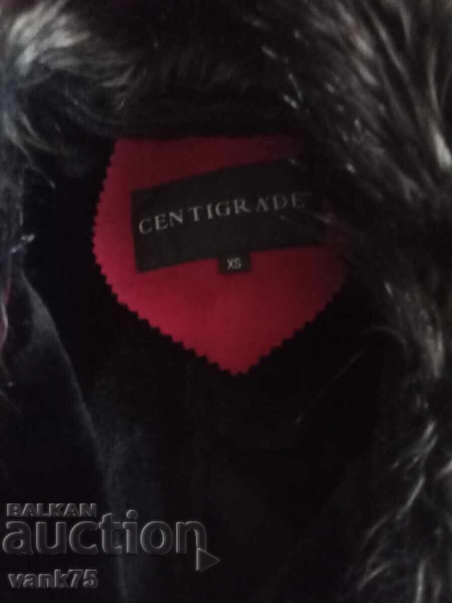 Palton Maro din piele întoarsă naturală, cu blană la interior - 5 Palton Maro din piele întoarsă naturală, cu blană la interior - 5