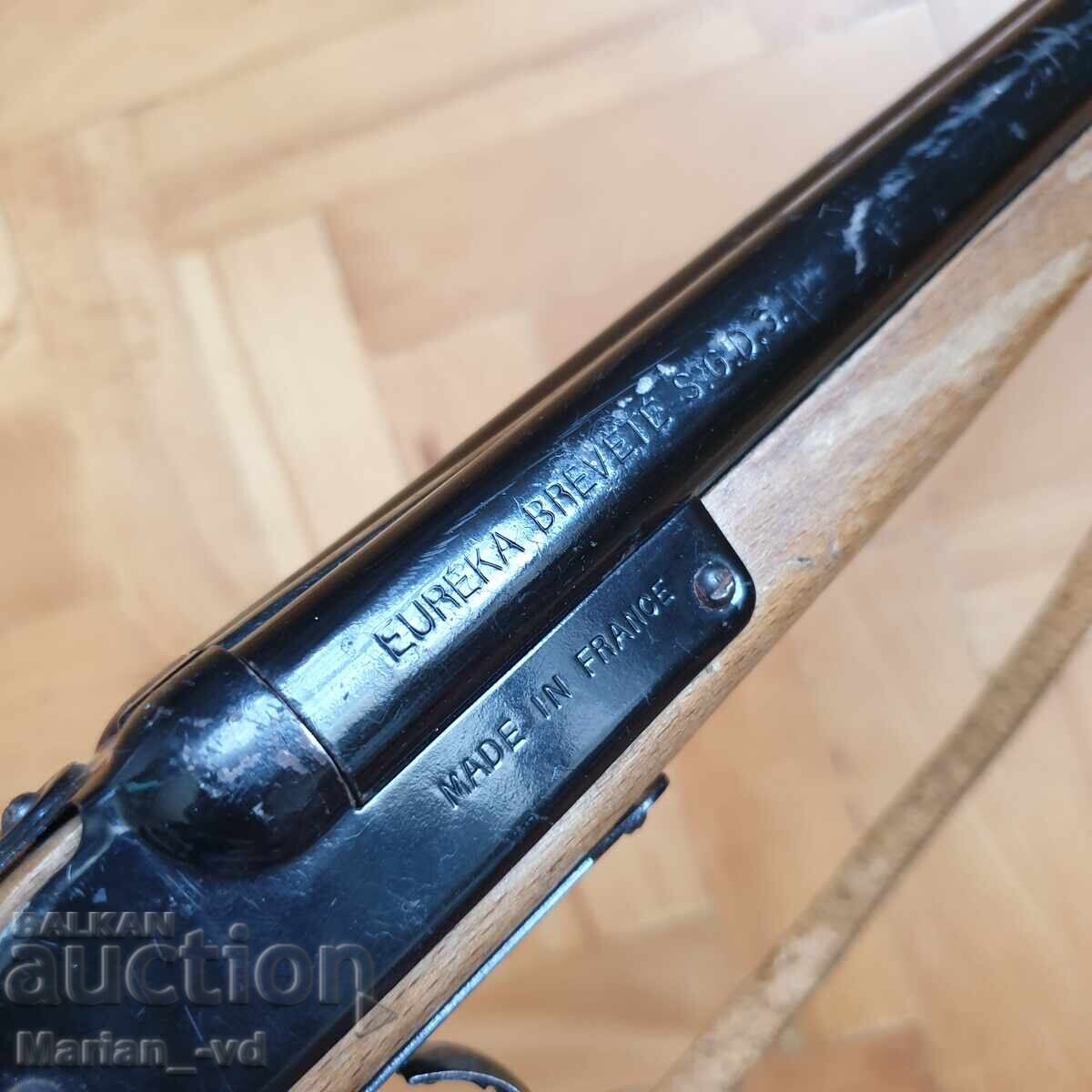 Delivery of Old French Tin Toy Gun Eureka