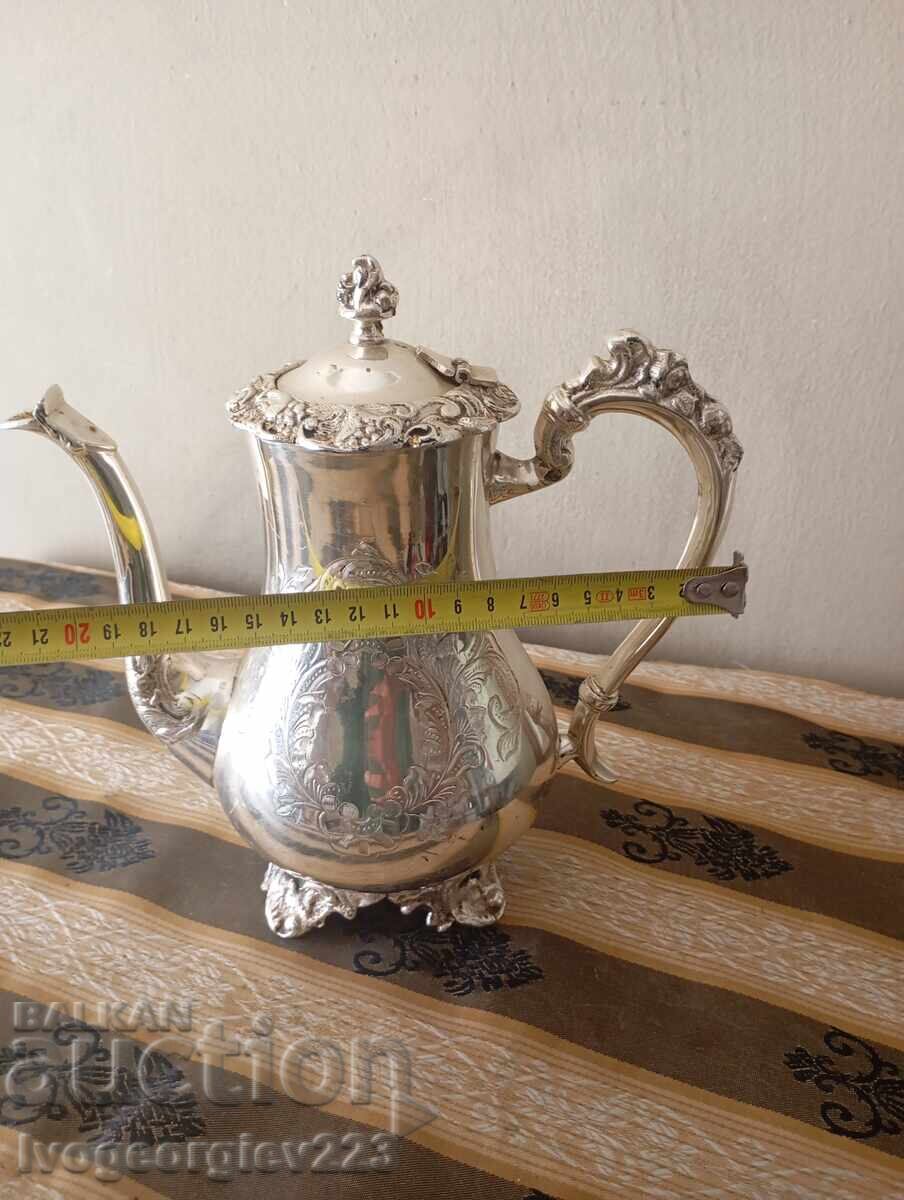 Ασημένιο μπρούτζινο τσαγιερό - 5