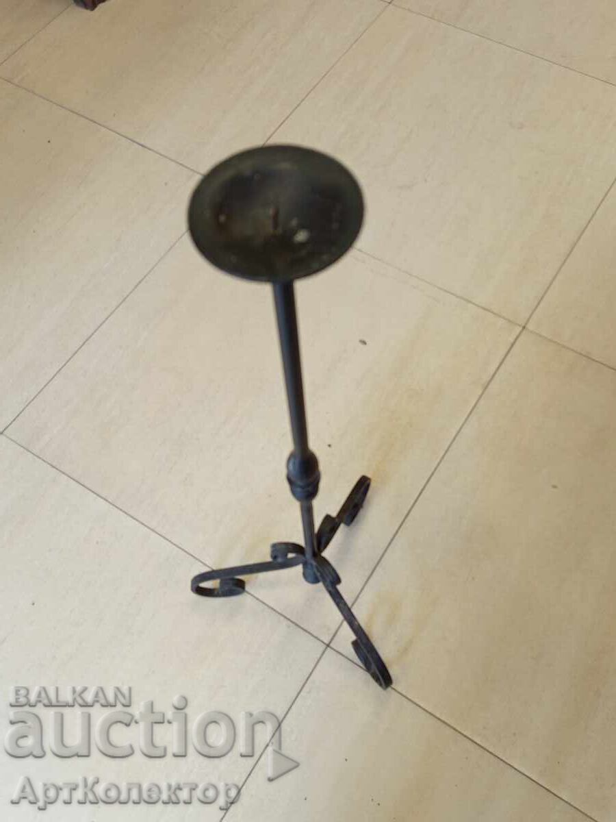 Свещник висок Стар ковано желязо - 5