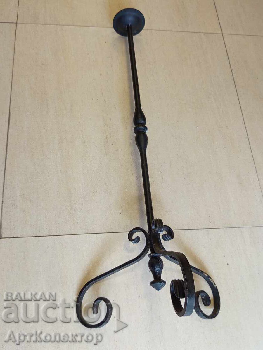 Свещник висок Стар ковано желязо - 7