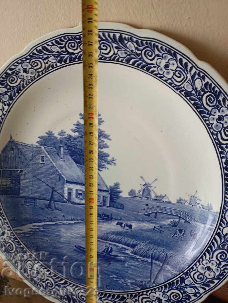 Auction Decorative wall plate blue Delft Auction Decorative wall plate blue Delft