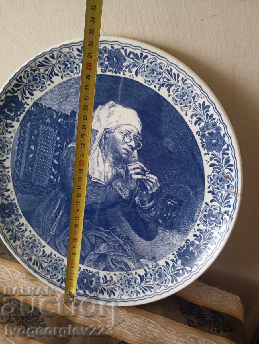 Δημοπρασία Διακοσμητικό πιάτο τοίχου μπλου ντελφ