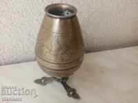 Стар,винтидж,гравиран съд,мате,на гаучосите,Рядък