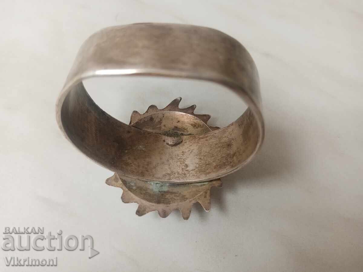 Bijuterii vechi, forjate, brățară, inel, suport de șervețele, bronz - 5 Bijuterii vechi, forjate, brățară, inel, suport de șervețele, bronz - 5