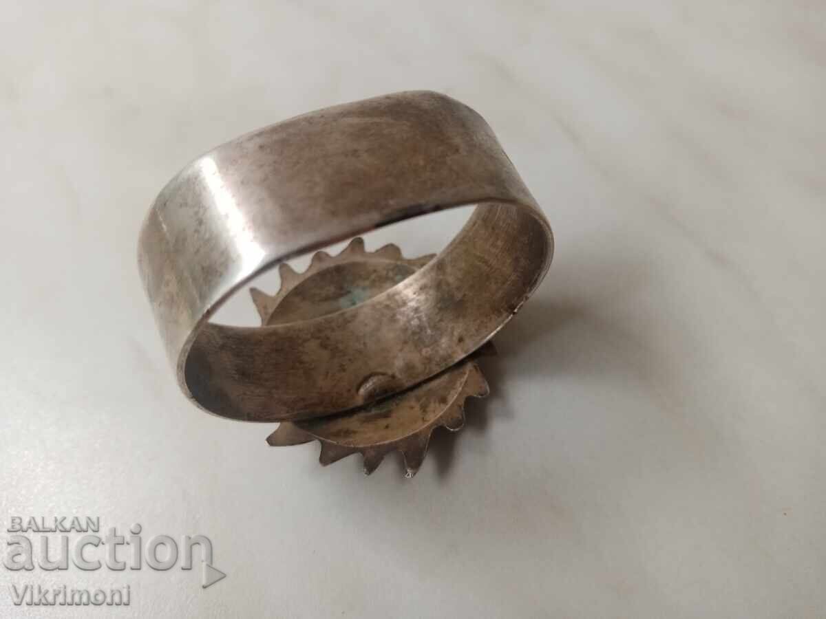 Bijuterii vechi, forjate, brățară, inel, suport de șervețele, bronz - 7 Bijuterii vechi, forjate, brățară, inel, suport de șervețele, bronz - 7