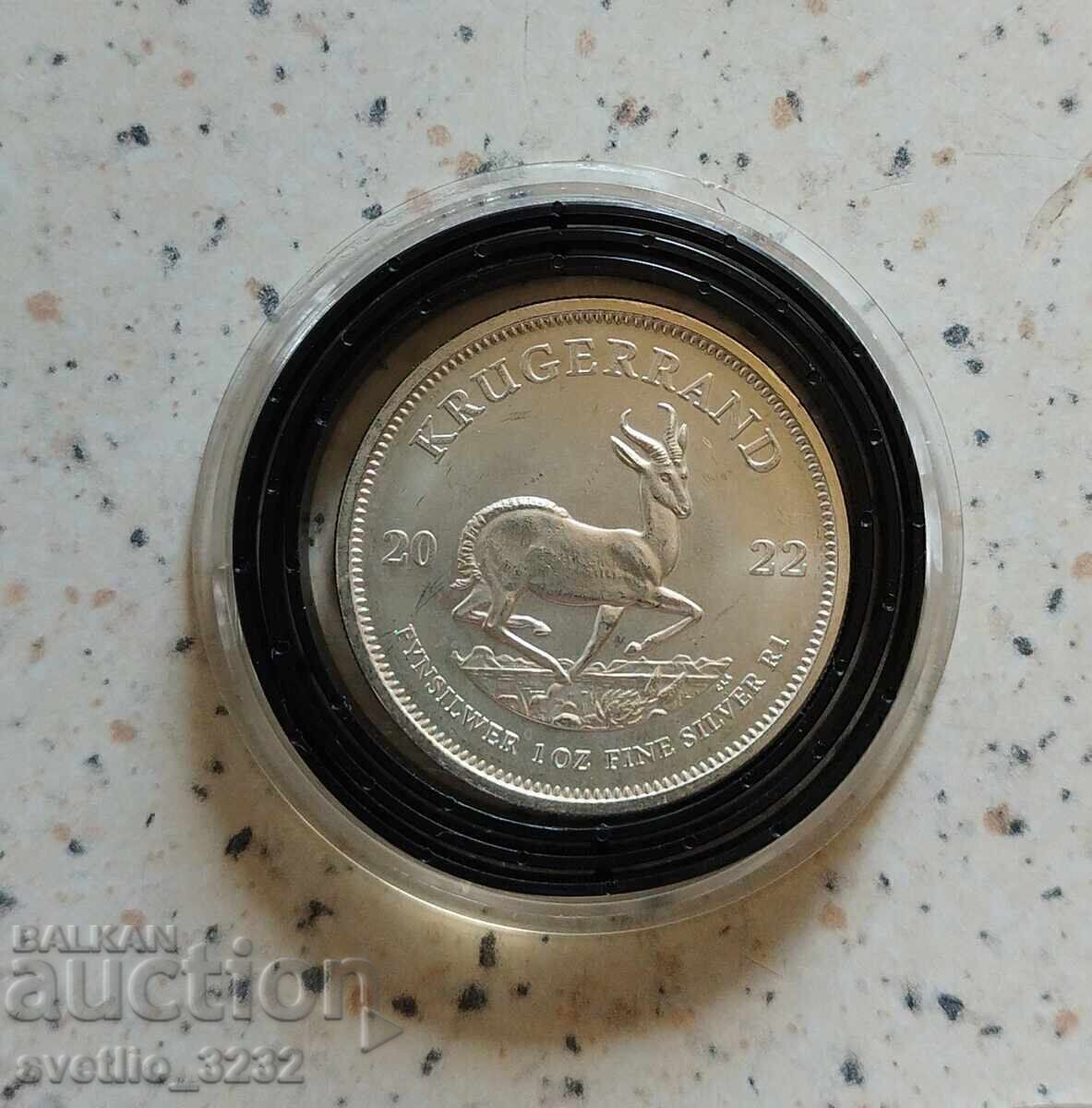 Argint 1 OZ 2022 Krugerrand cu preț € 110.00 | 215.14 BGN