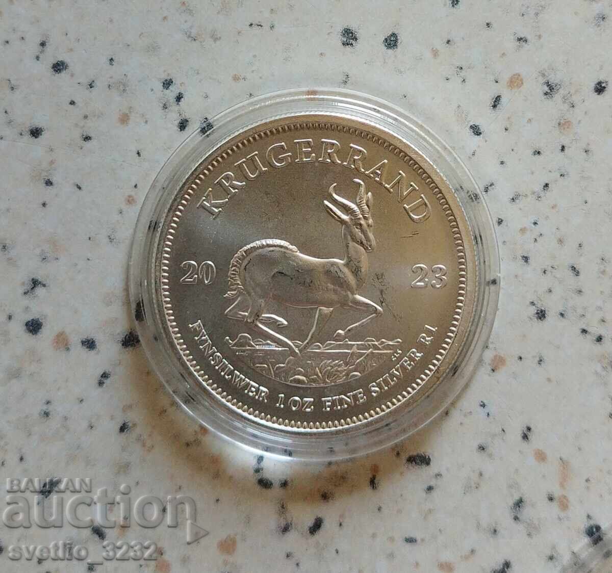 Silver 1 OZ 2023 Krugerrand with price 129.00 BGN | € 65.96