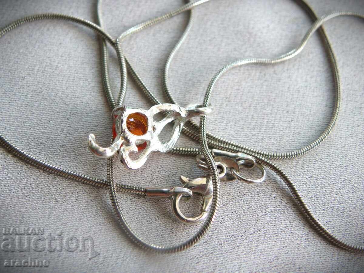 Доставка на Сребърно колие с гранат-Спесартин