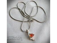 Colier de argint cu granat-Spessartin