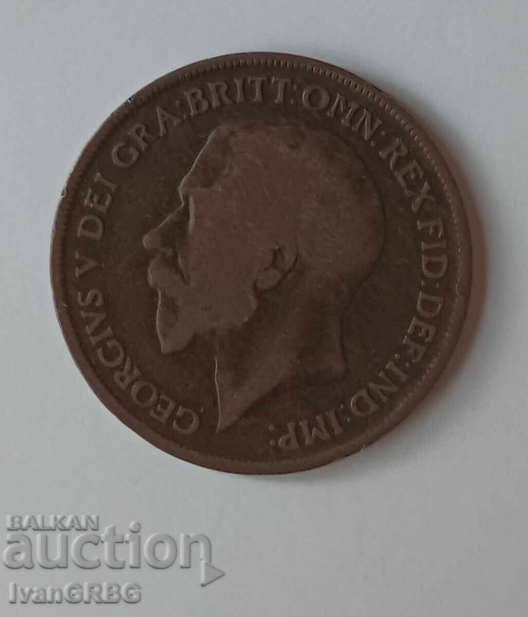 1 Penny Great Britain 1917 1 Penny 1917 England King George V 1 Penny Great Britain 1917 1 Penny 1917 England King George V