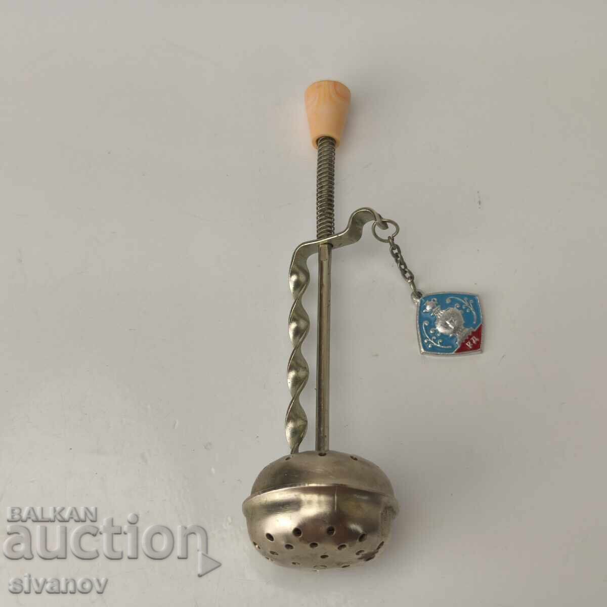 Old Soviet tea spoon strainer #6041