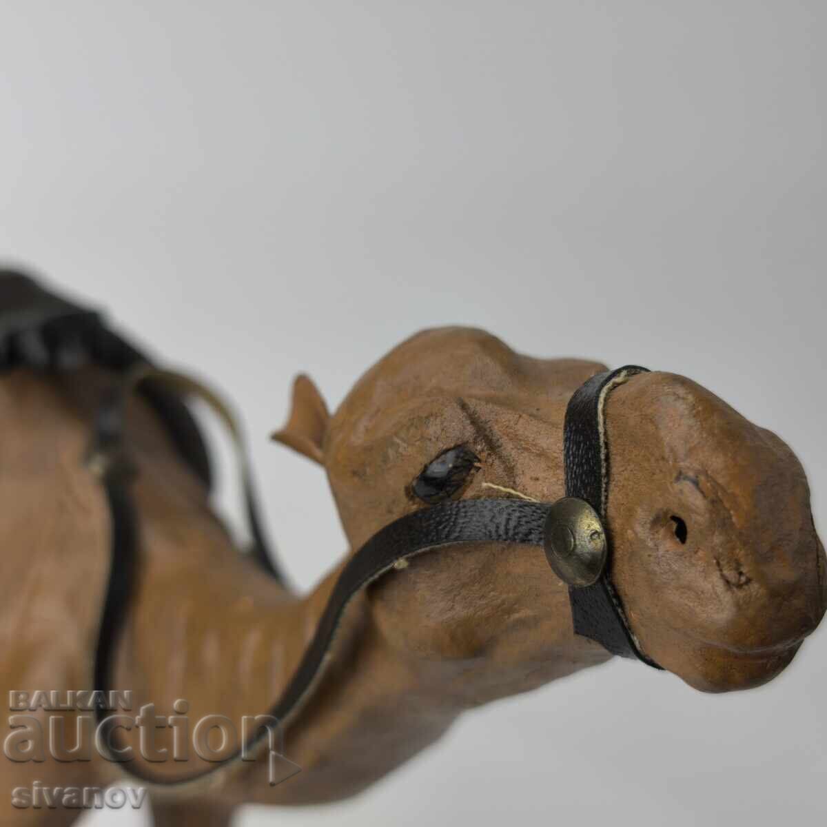 Παράδοση Παλιά καμήλα καφέ δέρμα 15 εκ ύψος #6044