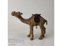 Camilă veche piele maro 15 cm înălțime #6044