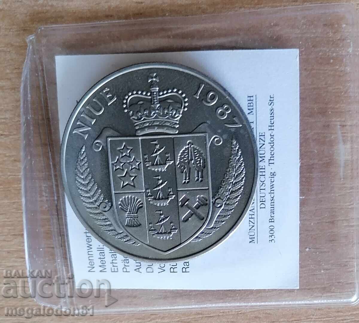 Νιούε - 5 δολάρια, 1987, Μπόρις Μπέκερ με τιμή 18.00 BGN | € 9.20