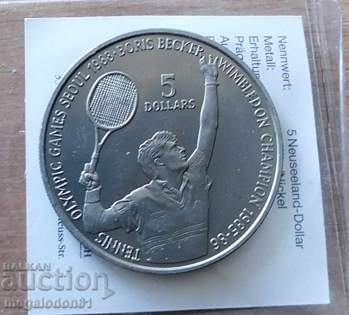 Νιούε - 5 δολάρια, 1987, Μπόρις Μπέκερ