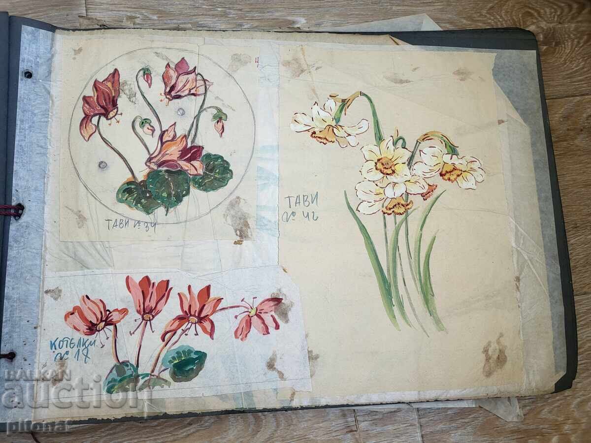 Κατάλογος με σχέδια σε σμαλτωμένα σκεύη από την εποχή του σοσιαλισμού