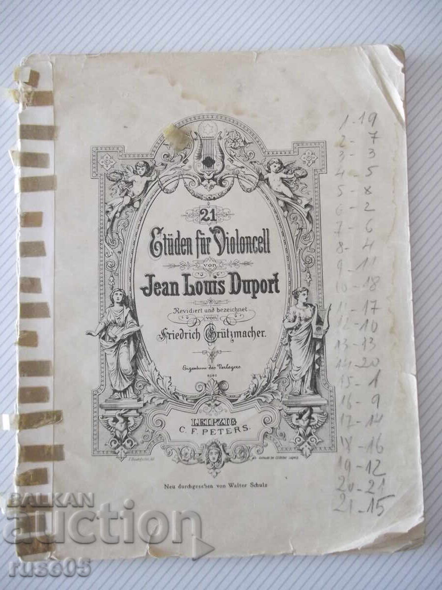 Νότες "Studen για Βιολοντσέλο - J.L.Duport" - 72 σελ