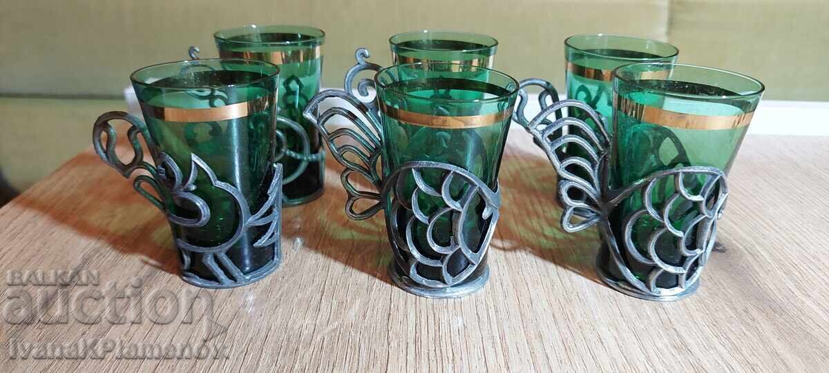 Cups with saucers Russia for connoisseurs 6 pieces