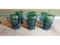 Cești cu suporturi Rusia pentru cunoscători, 6 bucăți