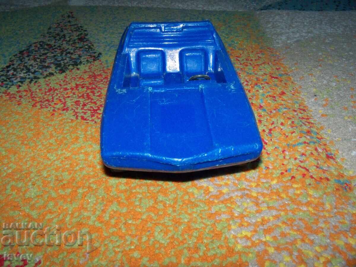 Παλιό πλαστικό καρότσι μπλε, σοσιαλιστικό παιχνίδι - 5